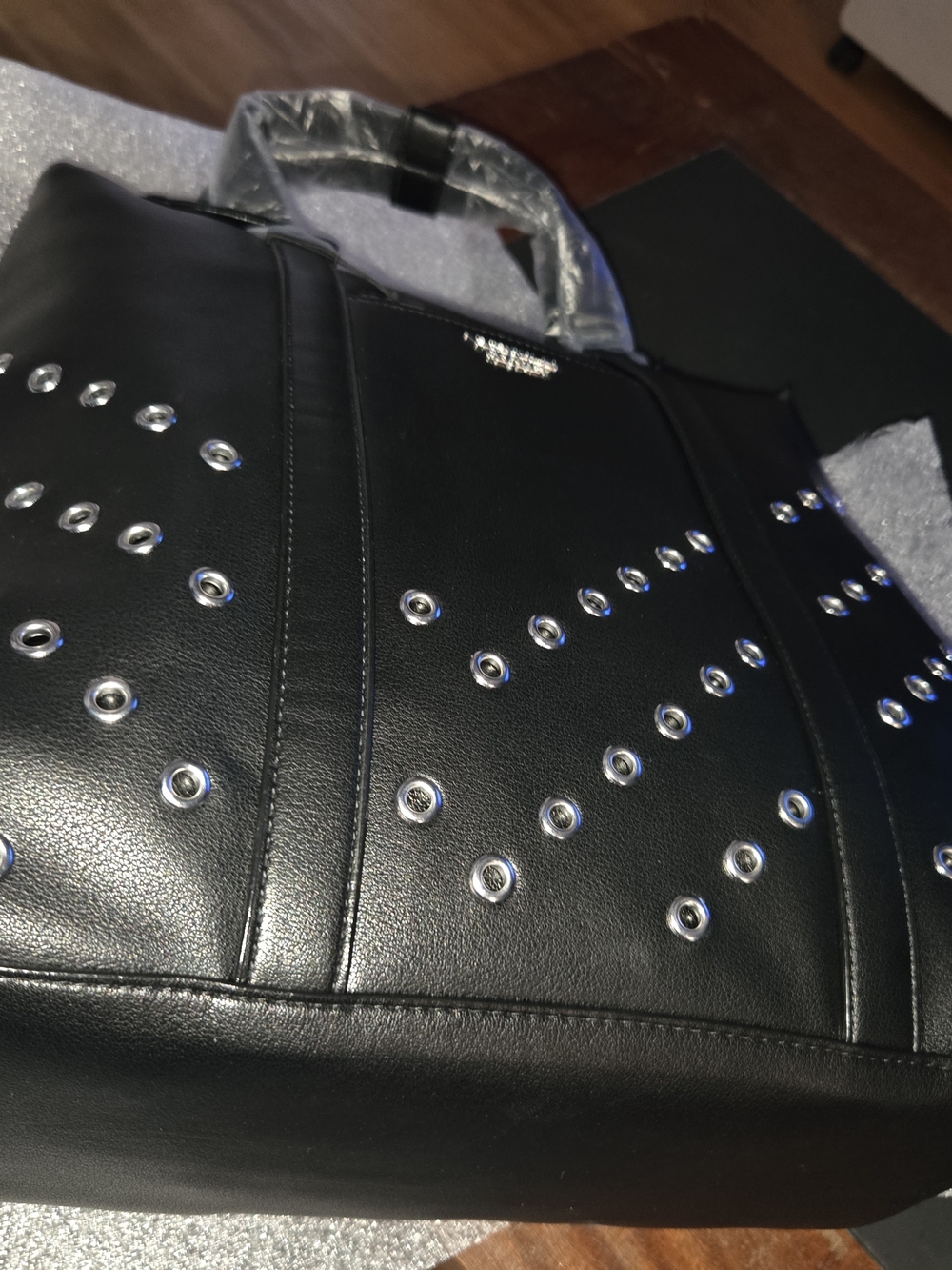 Victoria's Secret Black Backpack with Wrapped Handles